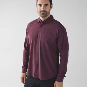 Lululemon Men’s Voyage Long Sleeve Buttondown - Red